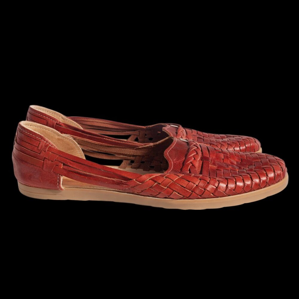 Gaiviz Women’s Huarache Woven Leather Flats, 7.5 - Picture 3 of 8